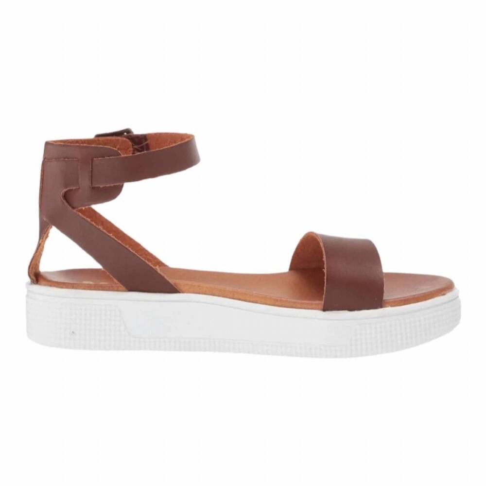 NEW MIA little girls ellen ankle strap sandal in cognac